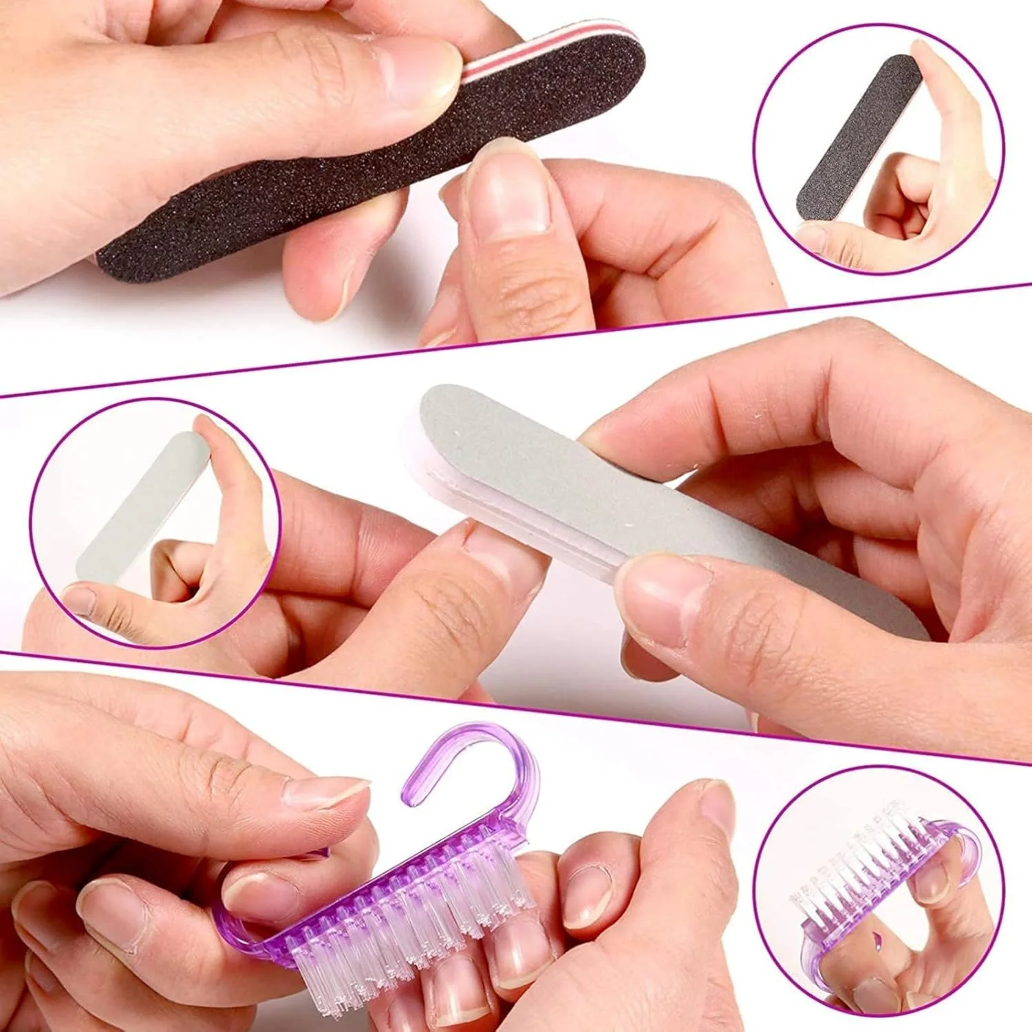 ابزار حرفه ای پدیکور و مانیکور - ست ناخن گیر با عقب زننده کوتیکول، اسکراپر، سوهان ناخن و براق کننده ابزار حرفه ای پدیکور و مانیکور - ست ناخن گیر با عقب زننده کوتیکول، اسکراپر، سوهان ناخن و براق کننده