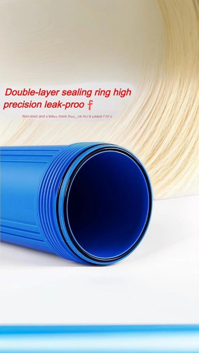 محفظه فیلتر آب کل خانه 20 اینچی Sweet seven - پورت برنجی 1 اینچی NPT، رنگ آبی، سازگار با فیلترهای 5.4x20 اینچی