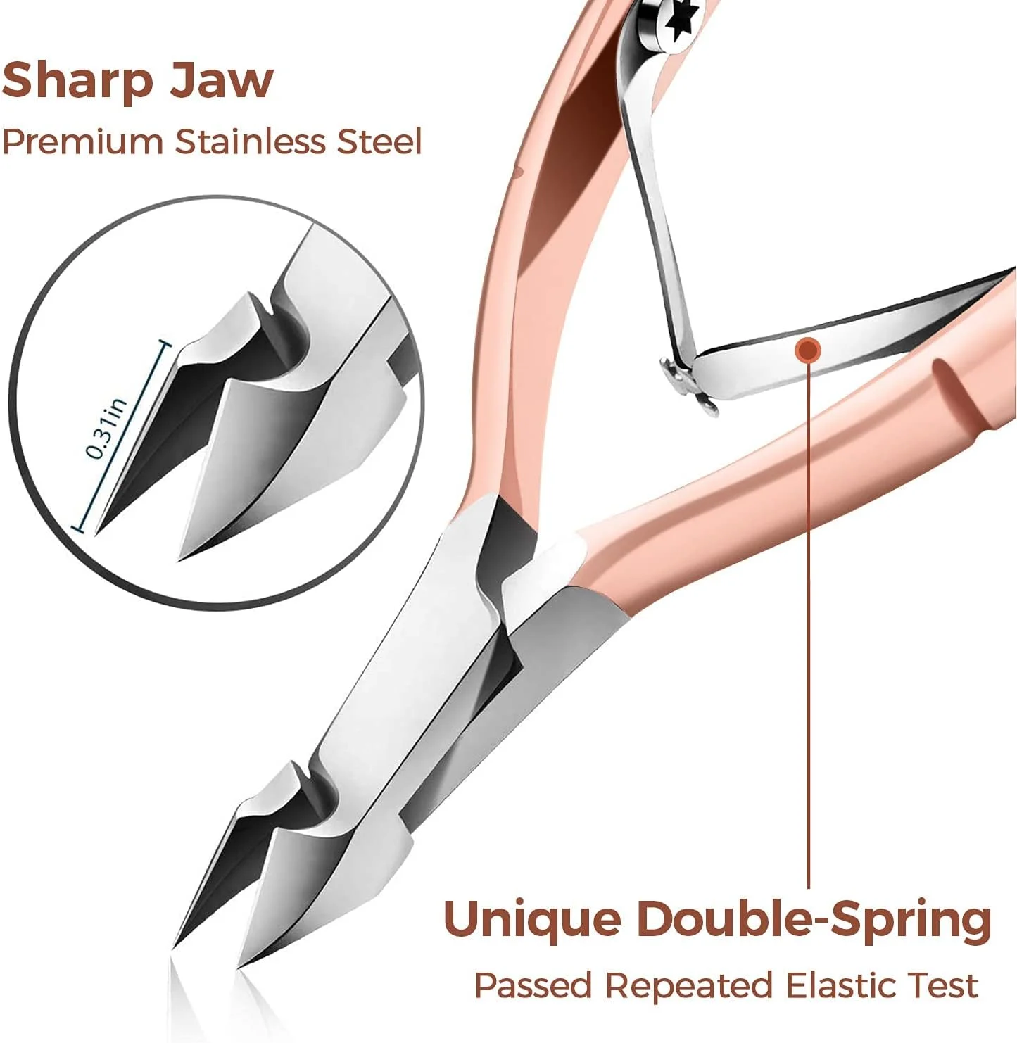 گوشت گیر ناخن KASTWAVE به همراه عقب زننده کوتیکول، از بین برنده کوتیکول حرفه ای، نیپر کوتیکول استیل ضد زنگ رنگین کمانی تیز و بادوام ابزار پدیکور مانیکور برای ناخن های دست و پا (رزگلد) گوشت گیر ناخن KASTWAVE به همراه عقب زننده کوتیکول، از بین برنده کوتیکول حرفه ای، نیپر کوتیکول استیل ضد زنگ رنگین کمانی تیز و بادوام ابزار پدیکور مانیکور برای ناخن های دست و پا (رزگلد)