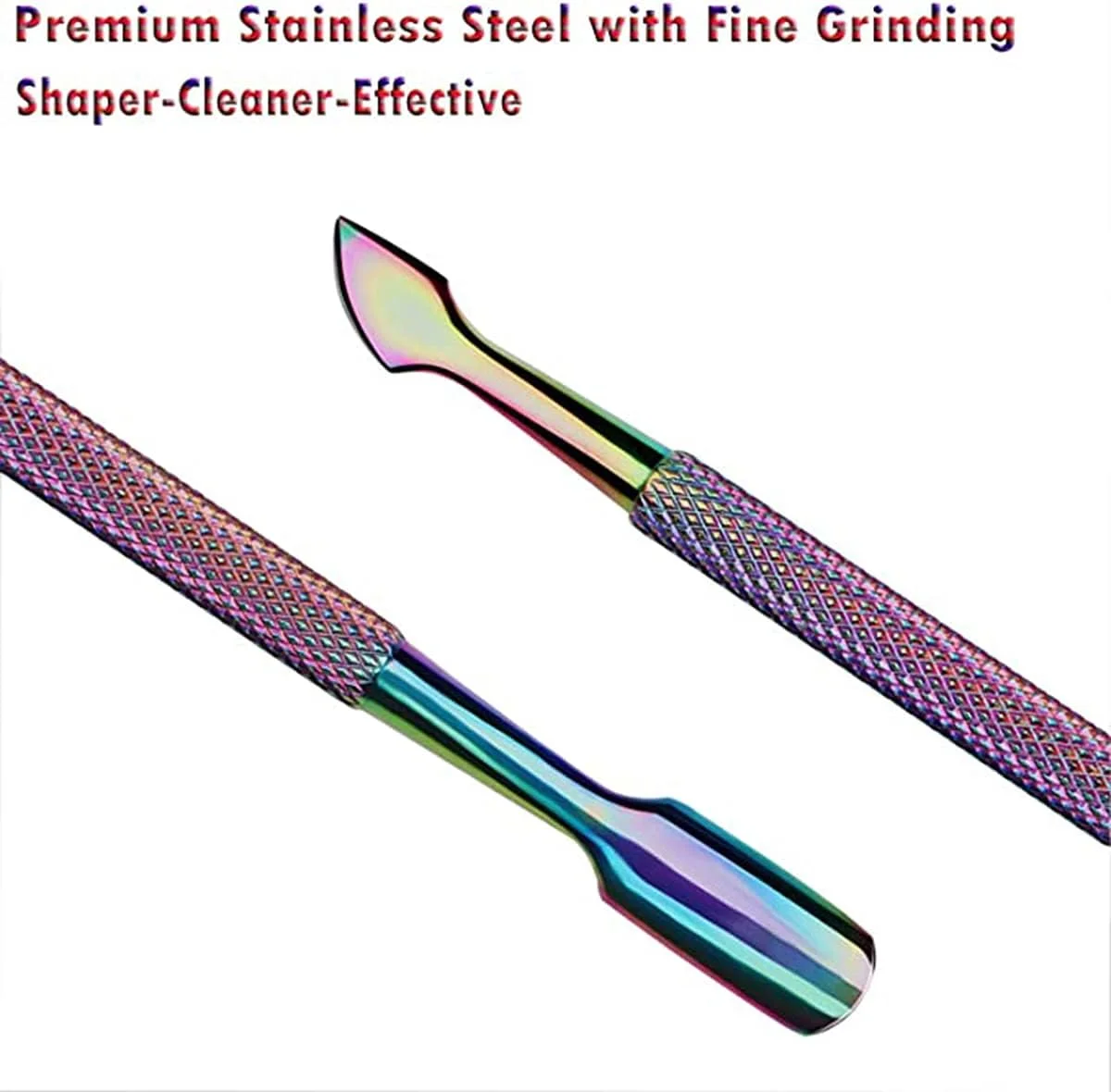 گوشت گیر ناخن KASTWAVE همراه با عقب زننده کوتیکول - انبر قیچی حذف پوست مرده، ابزار بادوام مانیکور پدیکور برای ناخن های دست و پا، رنگین کمانی گوشت گیر ناخن KASTWAVE همراه با عقب زننده کوتیکول - انبر قیچی حذف پوست مرده، ابزار بادوام مانیکور پدیکور برای ناخن های دست و پا، رنگین کمانی