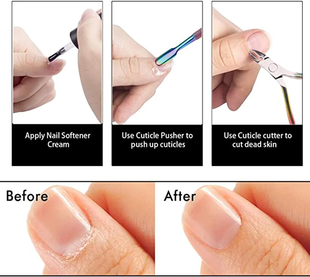 گوشت گیر ناخن KASTWAVE همراه با عقب زننده کوتیکول - انبر قیچی حذف پوست مرده، ابزار بادوام مانیکور پدیکور برای ناخن های دست و پا، رنگین کمانی گوشت گیر ناخن KASTWAVE همراه با عقب زننده کوتیکول - انبر قیچی حذف پوست مرده، ابزار بادوام مانیکور پدیکور برای ناخن های دست و پا، رنگین کمانی