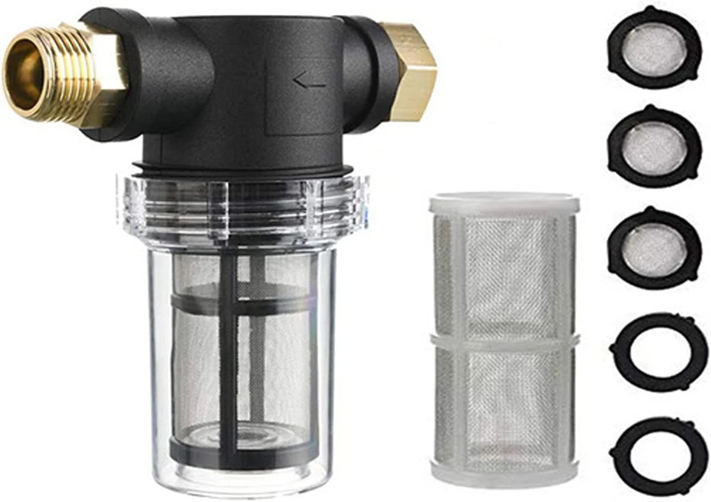 فیلتر شلنگ باغ Nurnesy برای ورودی آب دستگاه کارواش، فیلتر رسوب گیر خطی آب، پیش فیلتر رسوب گیر آب کل خانه فیلتر شلنگ باغ Nurnesy برای ورودی آب دستگاه کارواش، فیلتر رسوب گیر خطی آب، پیش فیلتر رسوب گیر آب کل خانه