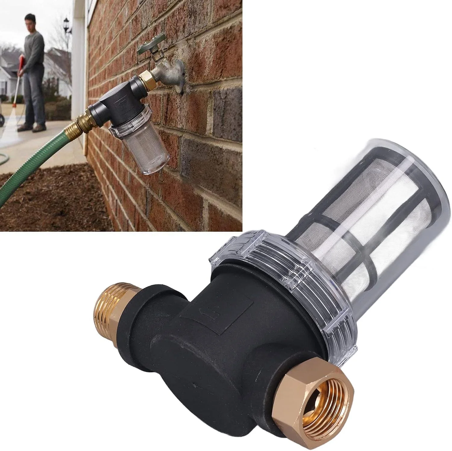 فیلتر شلنگ باغ Nurnesy برای ورودی آب دستگاه کارواش، فیلتر رسوب گیر خطی آب، پیش فیلتر رسوب گیر آب کل خانه فیلتر شلنگ باغ Nurnesy برای ورودی آب دستگاه کارواش، فیلتر رسوب گیر خطی آب، پیش فیلتر رسوب گیر آب کل خانه