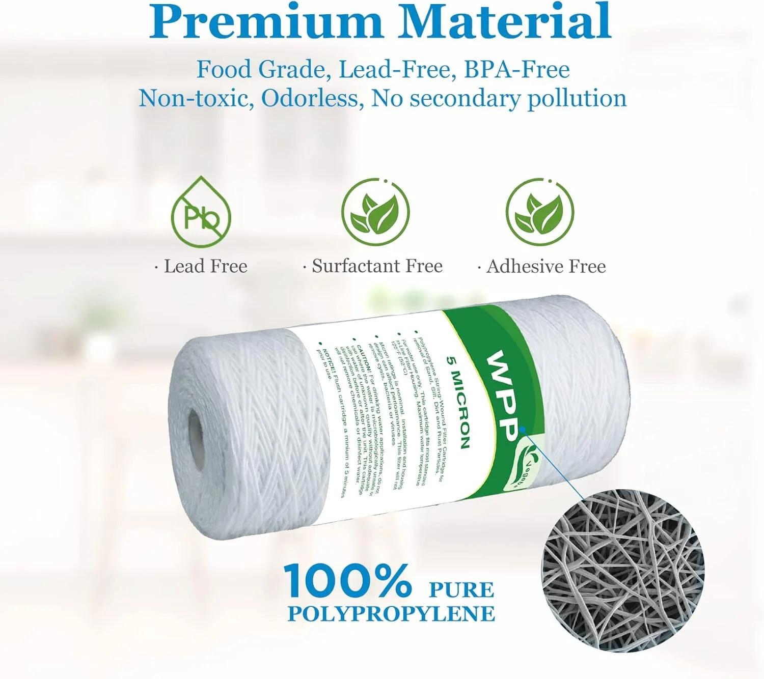 فیلتر آب 5 میکرونی VEGEBE، 10 اینچ در 4.5 اینچ، فیلترهای پیش تصفیه رسوب گیر رشته ای سنگین 10 اینچی برای آب چاه، کارتریج جایگزین برای WP5BB97P، RS22، SWC-45-1005، PC10، 355214-45، بسته 4 عددی فیلتر آب 5 میکرونی VEGEBE، 10 اینچ در 4.5 اینچ، فیلترهای پیش تصفیه رسوب گیر رشته ای سنگین 10 اینچی برای آب چاه، کارتریج جایگزین برای WP5BB97P، RS22، SWC-45-1005، PC10، 355214-45، بسته 4 عددی