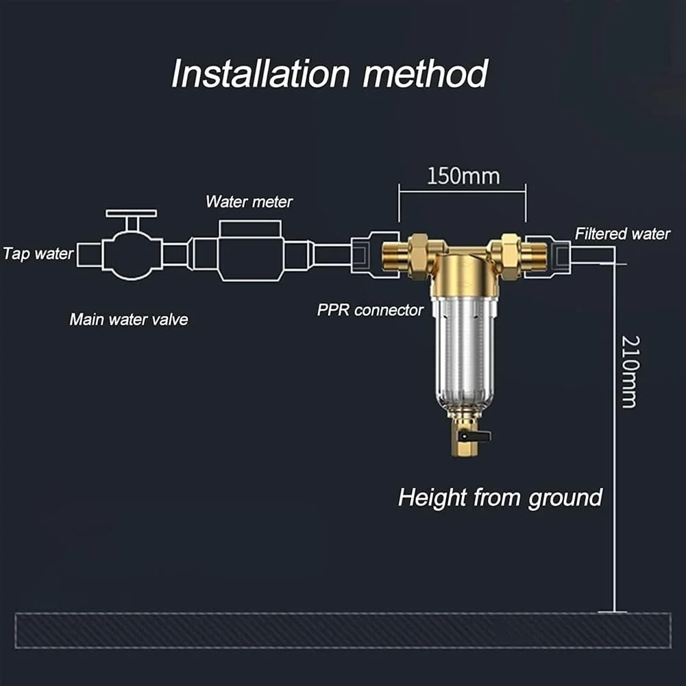 شیرهای فیلتر آب JIKWME، فیلترهای زیر سینکی، سیستم فیلتر رسوب چرخشی قابل استفاده مجدد برای کل خانه، پیش فیلتر برای دستگاه تصفیه آب 3 تن در ساعت، شستشوی معکوس سیفونی 40 میکرومتر (4 پوینت - 20 میلی متر) شیرهای فیلتر آب JIKWME، فیلترهای زیر سینکی، سیستم فیلتر رسوب چرخشی قابل استفاده مجدد برای کل خانه، پیش فیلتر برای دستگاه تصفیه آب 3 تن در ساعت، شستشوی معکوس سیفونی 40 میکرومتر (4 پوینت - 20 میلی متر)