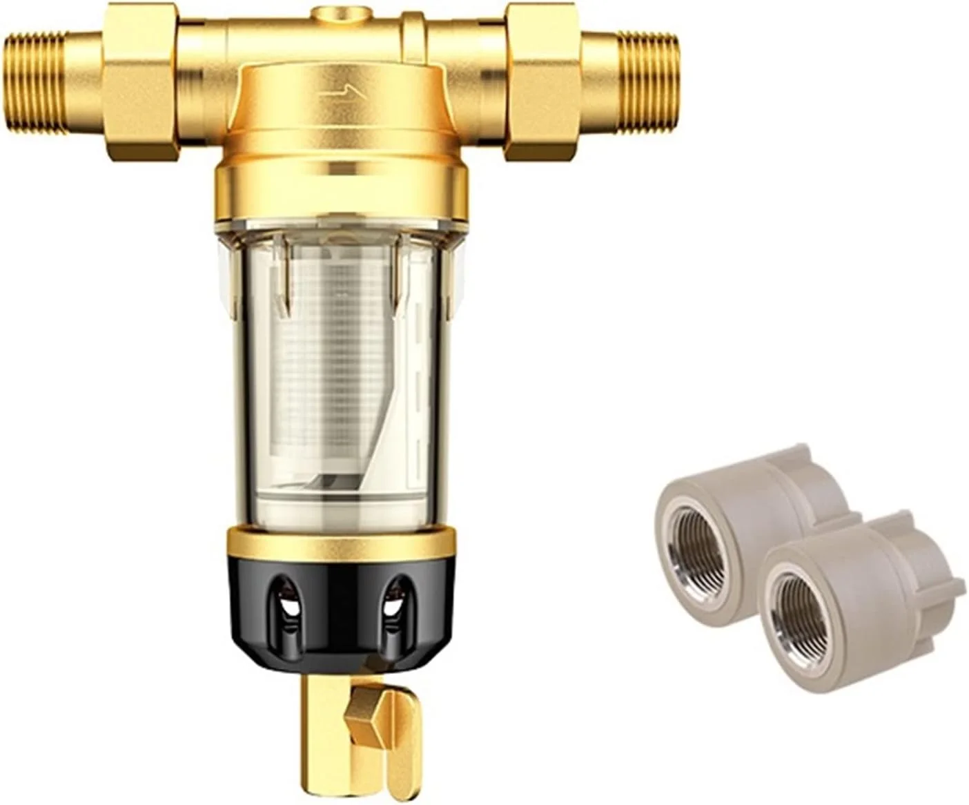 سیستم فیلتر آب JDOSHIS، پیش فیلتر، فیلتر کل خانه، سیستم تصفیه آب مرکزی برای خانه، 4500 لیتر در ساعت، 40 میکرومتر، جریان مخالف، شستشوی معکوس 360 درجه، چند منظوره (DN15 (0.5 اینچ)) سیستم فیلتر آب JDOSHIS، پیش فیلتر، فیلتر کل خانه، سیستم تصفیه آب مرکزی برای خانه، 4500 لیتر در ساعت، 40 میکرومتر، جریان مخالف، شستشوی معکوس 360 درجه، چند منظوره (DN15 (0.5 اینچ))