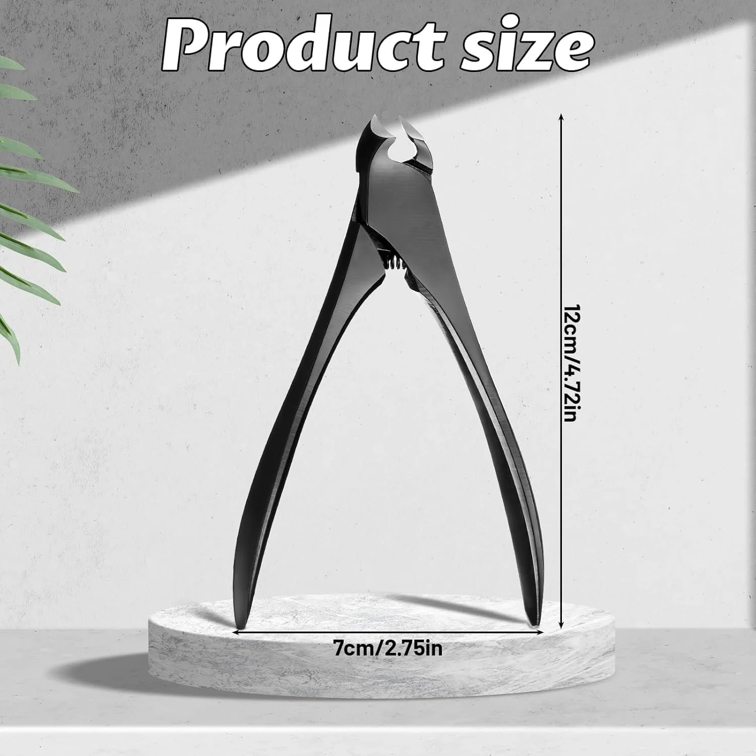 انبرک های حرفه ای کوتیکول یلاژوی برای ناخن، قیچی نیپر کوتیکول مشکی با دقت نیمه فک، ابزار مانیکور پدیکور استیل