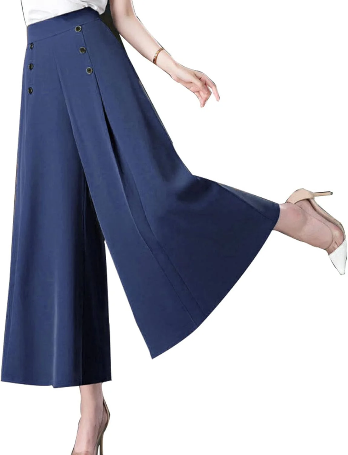 شلوار گشاد زنانه پلیسه دار خنک و شیک BOLHGF، شلوار گاچو و پالازو شیک زنانه با کمر کشی و پاچه گشاد شلوار گشاد زنانه پلیسه دار خنک و شیک BOLHGF، شلوار گاچو و پالازو شیک زنانه با کمر کشی و پاچه گشاد