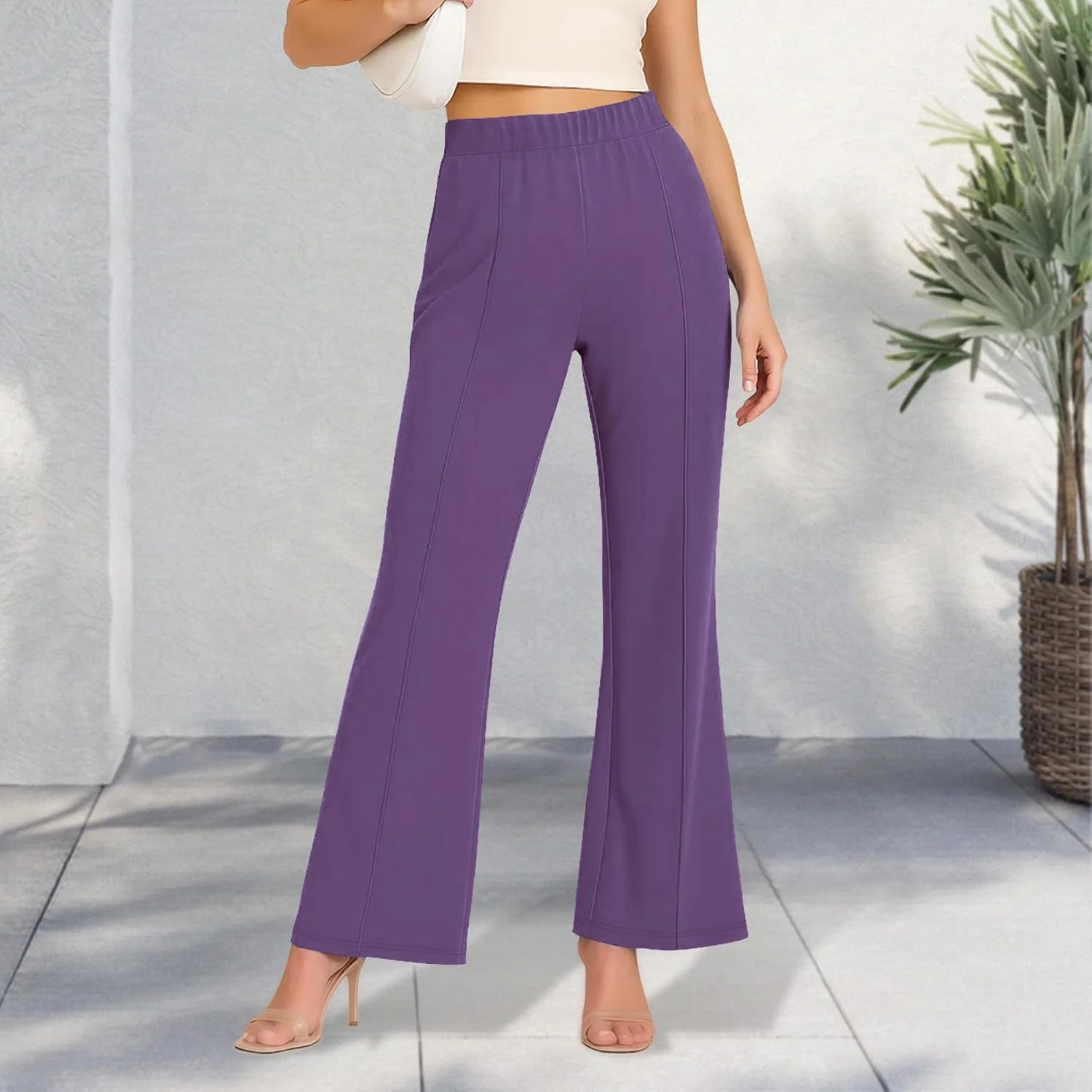 شلوار بوتلگ زنانه تابستانی، کمر بلند، کشی، سبک و راحت با تنخور جذاب شلوار بوتلگ زنانه تابستانی، کمر بلند، کشی، سبک و راحت با تنخور جذاب