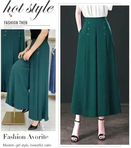 شلوار گشاد زنانه پلیسه دار خنک و شیک BOLHGF، شلوار گاچو و پالازو شیک زنانه با کمر کشی و پاچه گشاد شلوار گشاد زنانه پلیسه دار خنک و شیک BOLHGF، شلوار گاچو و پالازو شیک زنانه با کمر کشی و پاچه گشاد