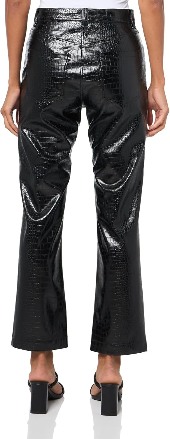 شلوار زنانه چرم بافت دار BOSS مدل Jaby، شلوار کژوال (تک عددی) شلوار زنانه چرم بافت دار BOSS مدل Jaby، شلوار کژوال (تک عددی)