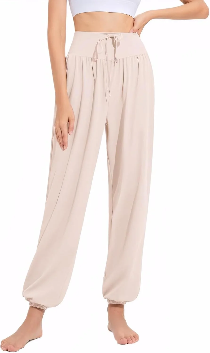 شلوار ورزشی زنانه Busice، گشاد، نایلونی، مناسب رقص و یوگا، کمر بلند شلوار ورزشی زنانه Busice، گشاد، نایلونی، مناسب رقص و یوگا، کمر بلند
