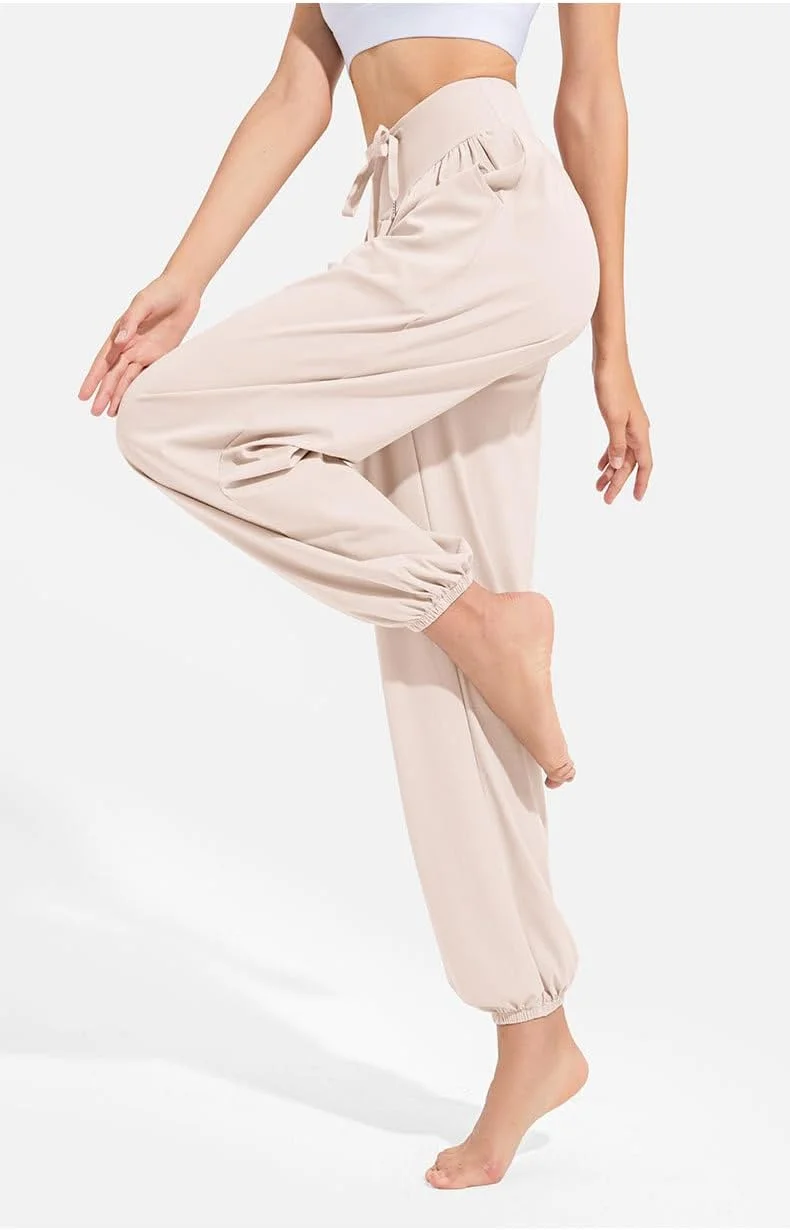 شلوار ورزشی زنانه Busice، گشاد، نایلونی، مناسب رقص و یوگا، کمر بلند شلوار ورزشی زنانه Busice، گشاد، نایلونی، مناسب رقص و یوگا، کمر بلند