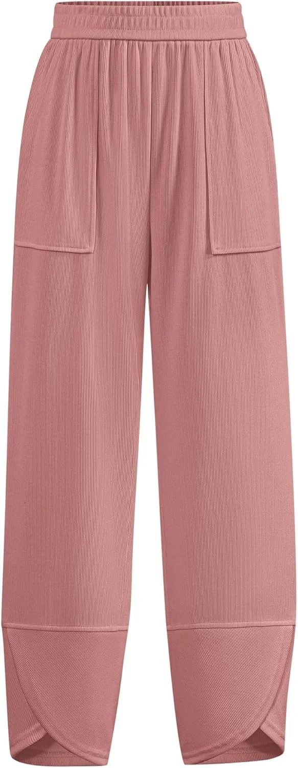 شلوار پالازو زنانه BTFBM با پاچه گشاد، شلوار راحتی، کمر کشی، مناسب پاییز 2024، شلوار بگ بلند با جیب شلوار پالازو زنانه BTFBM با پاچه گشاد، شلوار راحتی، کمر کشی، مناسب پاییز 2024، شلوار بگ بلند با جیب