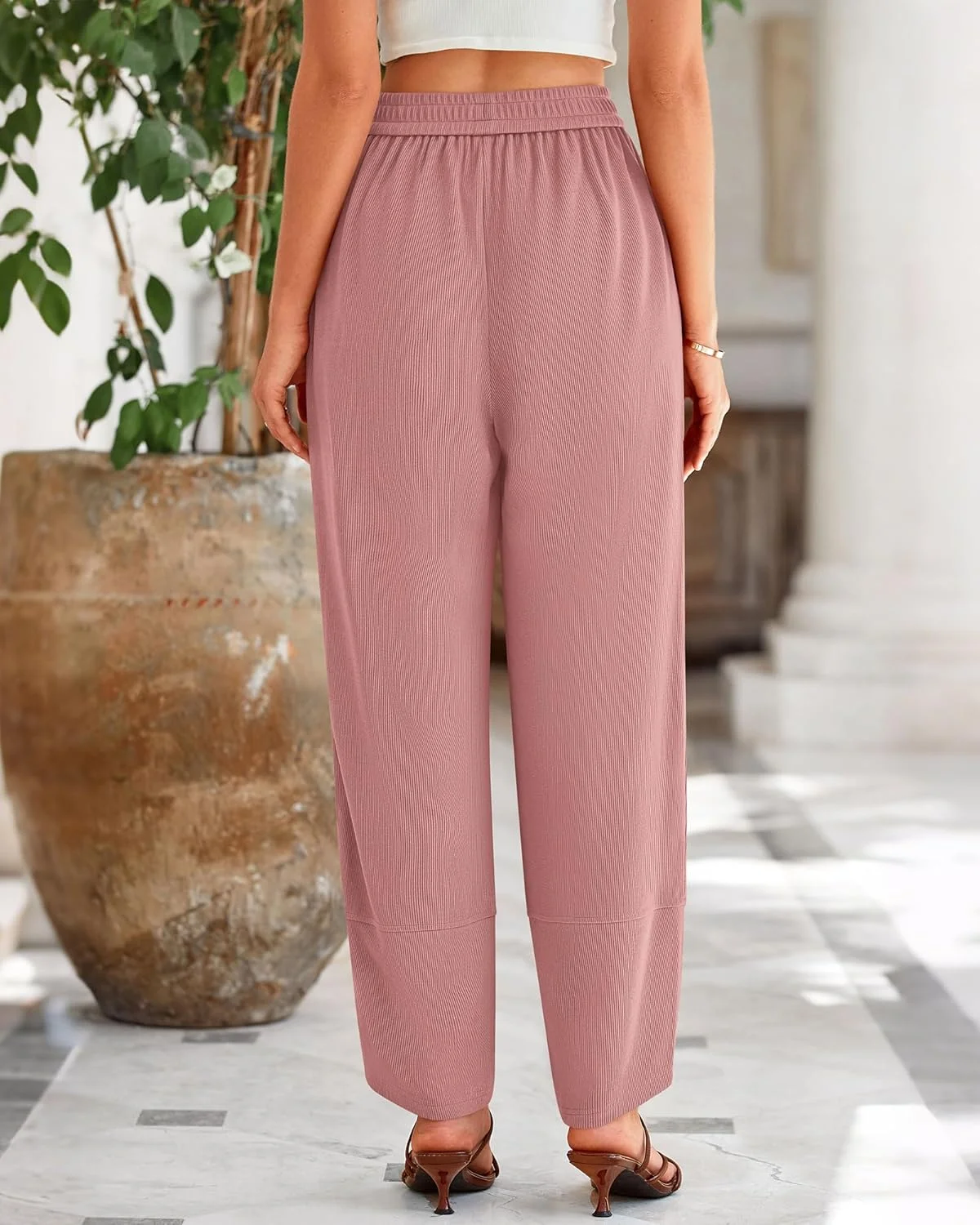 شلوار پالازو زنانه BTFBM با پاچه گشاد، شلوار راحتی، کمر کشی، مناسب پاییز 2024، شلوار بگ بلند با جیب شلوار پالازو زنانه BTFBM با پاچه گشاد، شلوار راحتی، کمر کشی، مناسب پاییز 2024، شلوار بگ بلند با جیب