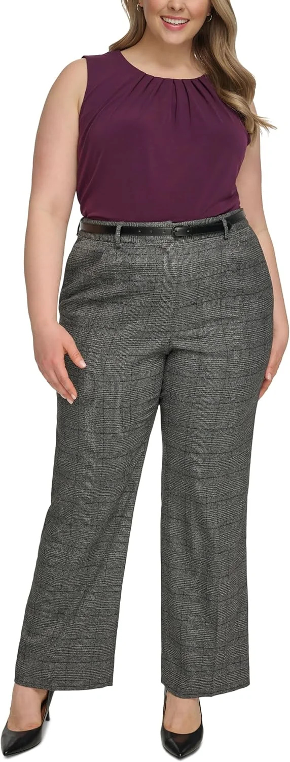 شلوار زنانه پلاس سایز چهارخانه کلوین کلاین شلوار زنانه پلاس سایز چهارخانه کلوین کلاین