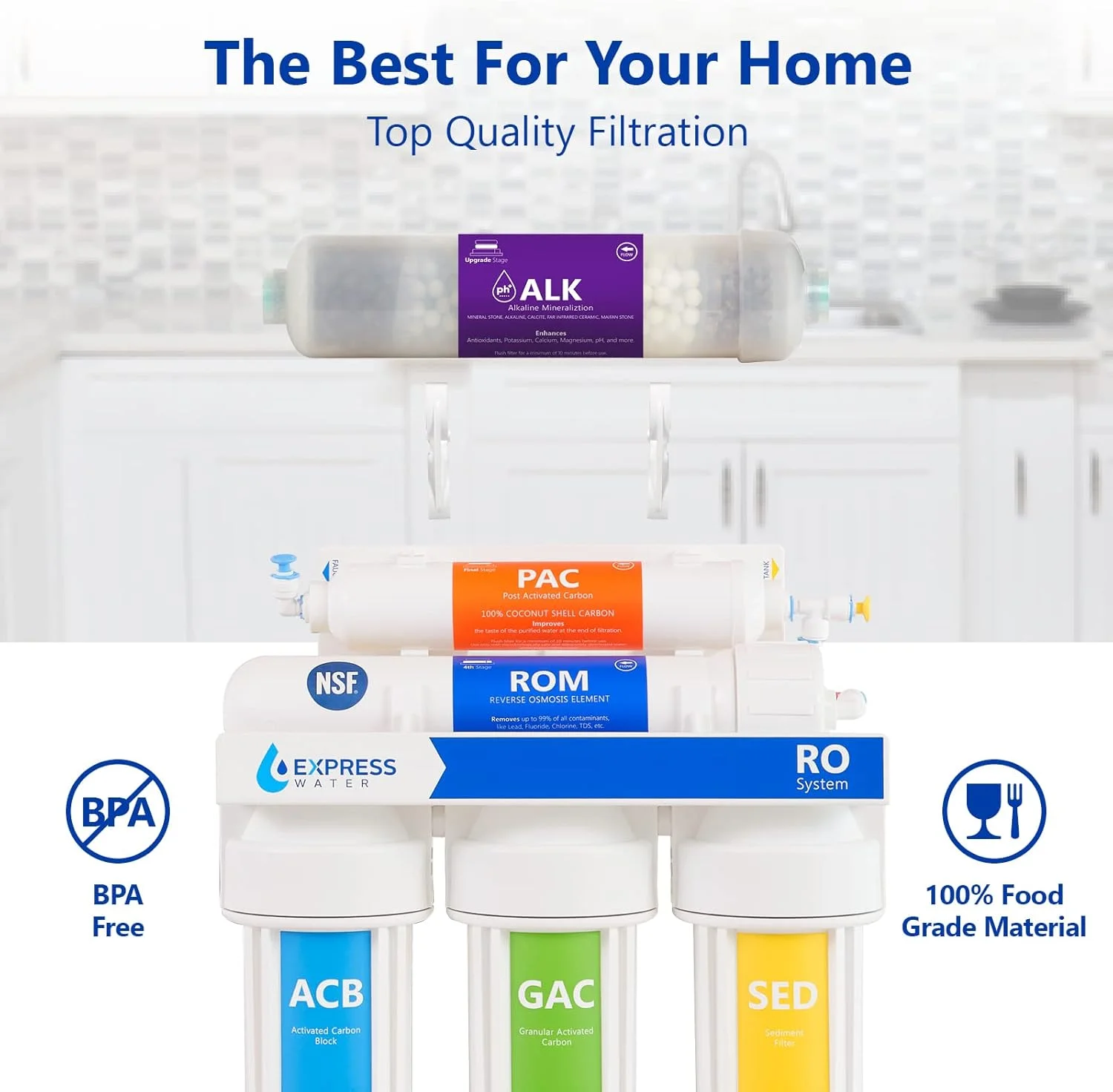 کیت ارتقاء فیلتر سیستم اسمز معکوس اکسپرس واتر مدل PRTUPKIT14، یونیورسال، سفید