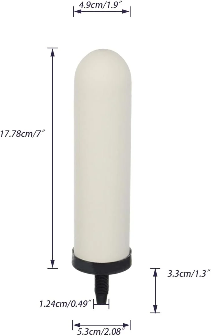HUINING بسته 4 عددی فیلتر سرامیکی 7 اینچی جایگزین با کربن فعال برای سیستم فیلتر آب ثقلی رومیزی، سطل آب خانگی، سیستم های فیلتراسیون خنک کننده آب HUINING بسته 4 عددی فیلتر سرامیکی 7 اینچی جایگزین با کربن فعال برای سیستم فیلتر آب ثقلی رومیزی، سطل آب خانگی، سیستم های فیلتراسیون خنک کننده آب