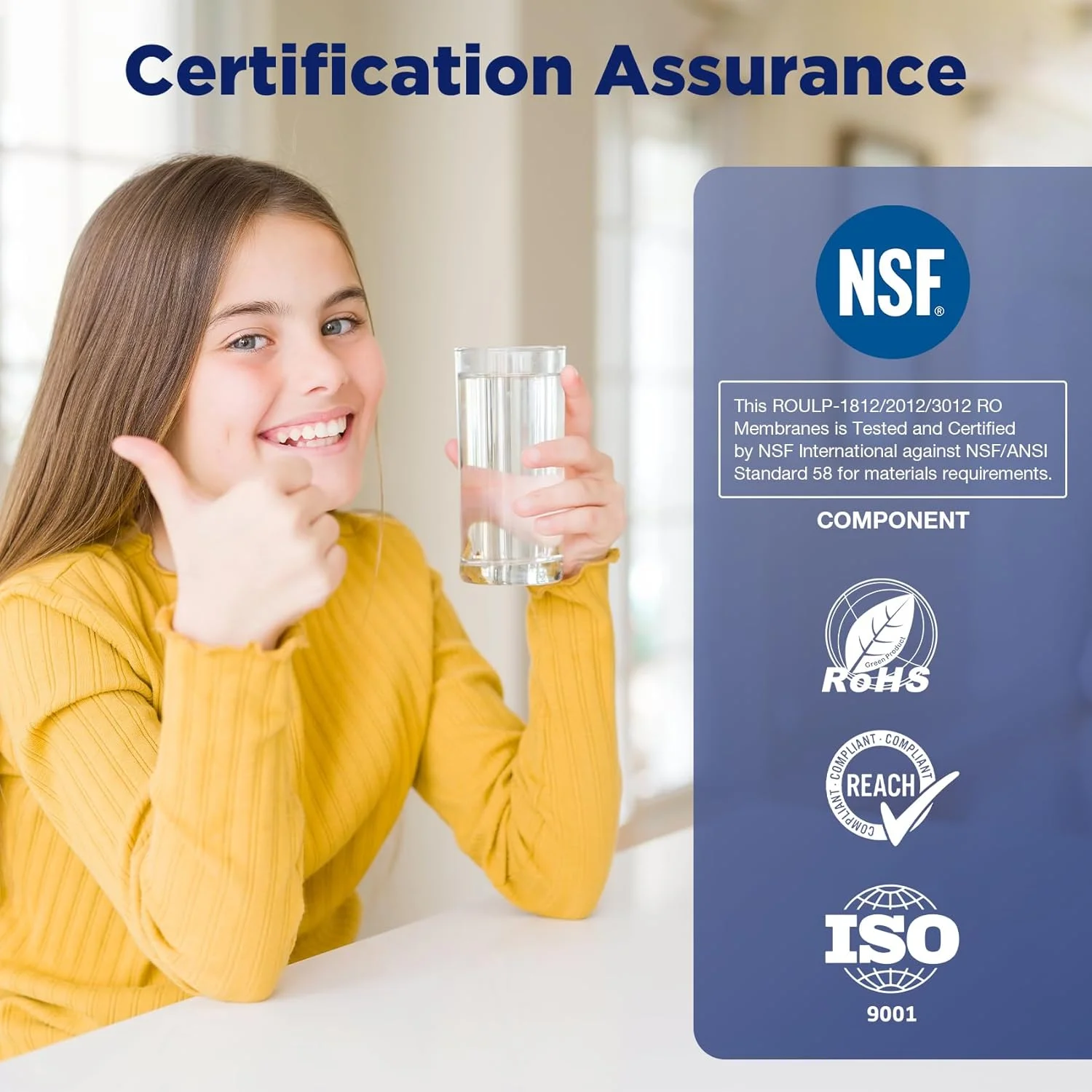 ممبران اسمز معکوس 75 GPD ممبران سلوشنز، ممبران اسمز معکوس، تعویض ممبران RO، تعویض فیلتر اسمز معکوس برای سیستم تصفیه آب RO خانگی زیر سینکی (2 عددی)