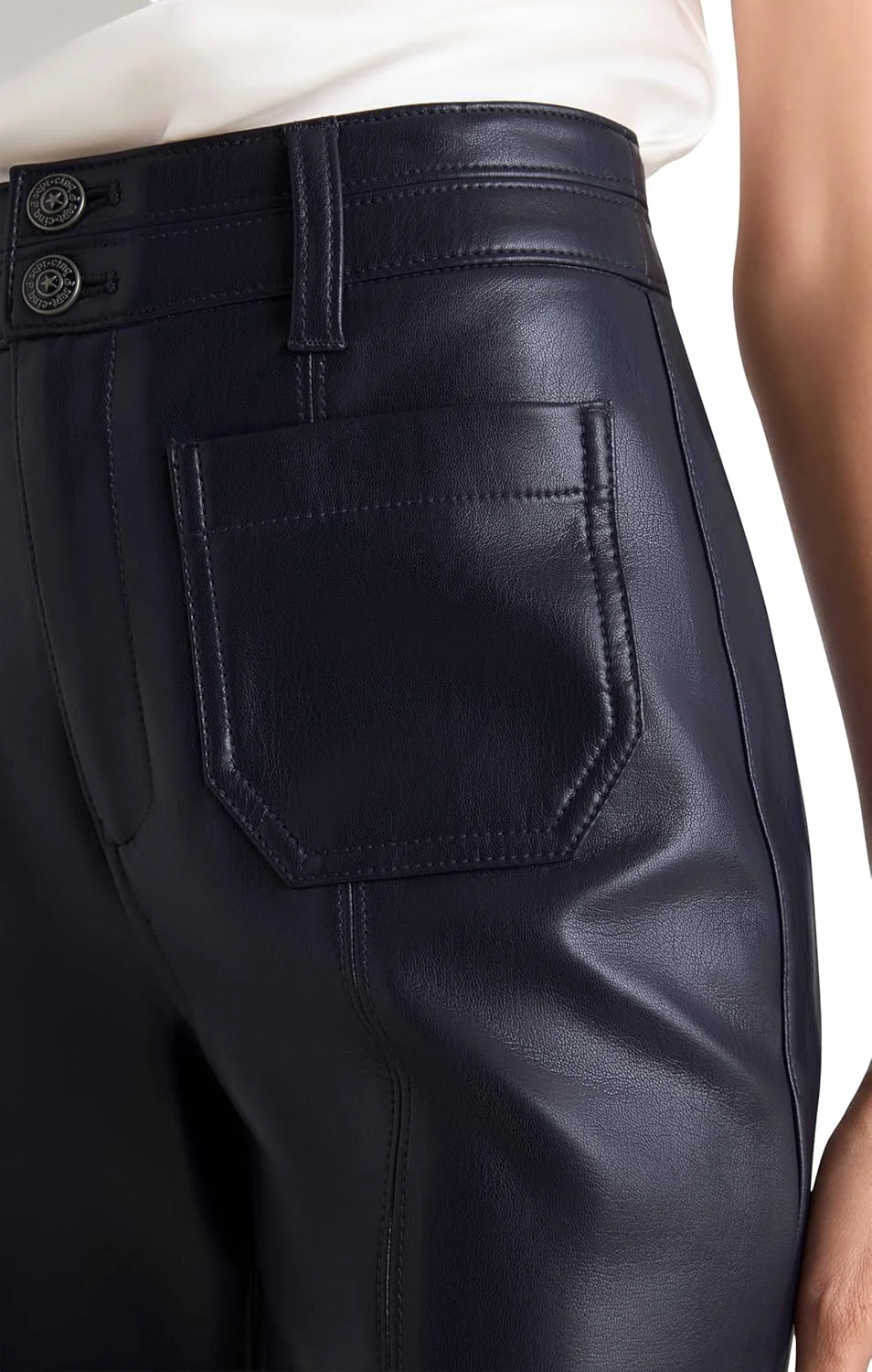 شلوار زنانه چرم مصنوعی سینک ا سپت مدل Dorothea، سرمه ای، سایز 14 شلوار زنانه چرم مصنوعی سینک ا سپت مدل Dorothea، سرمه ای، سایز 14