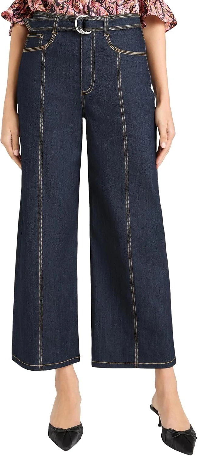 شلوار زنانه پاچه گشاد Cinq à Sept مدل Madi، نیلی، سایز 00 شلوار زنانه پاچه گشاد Cinq à Sept مدل Madi، نیلی، سایز 00