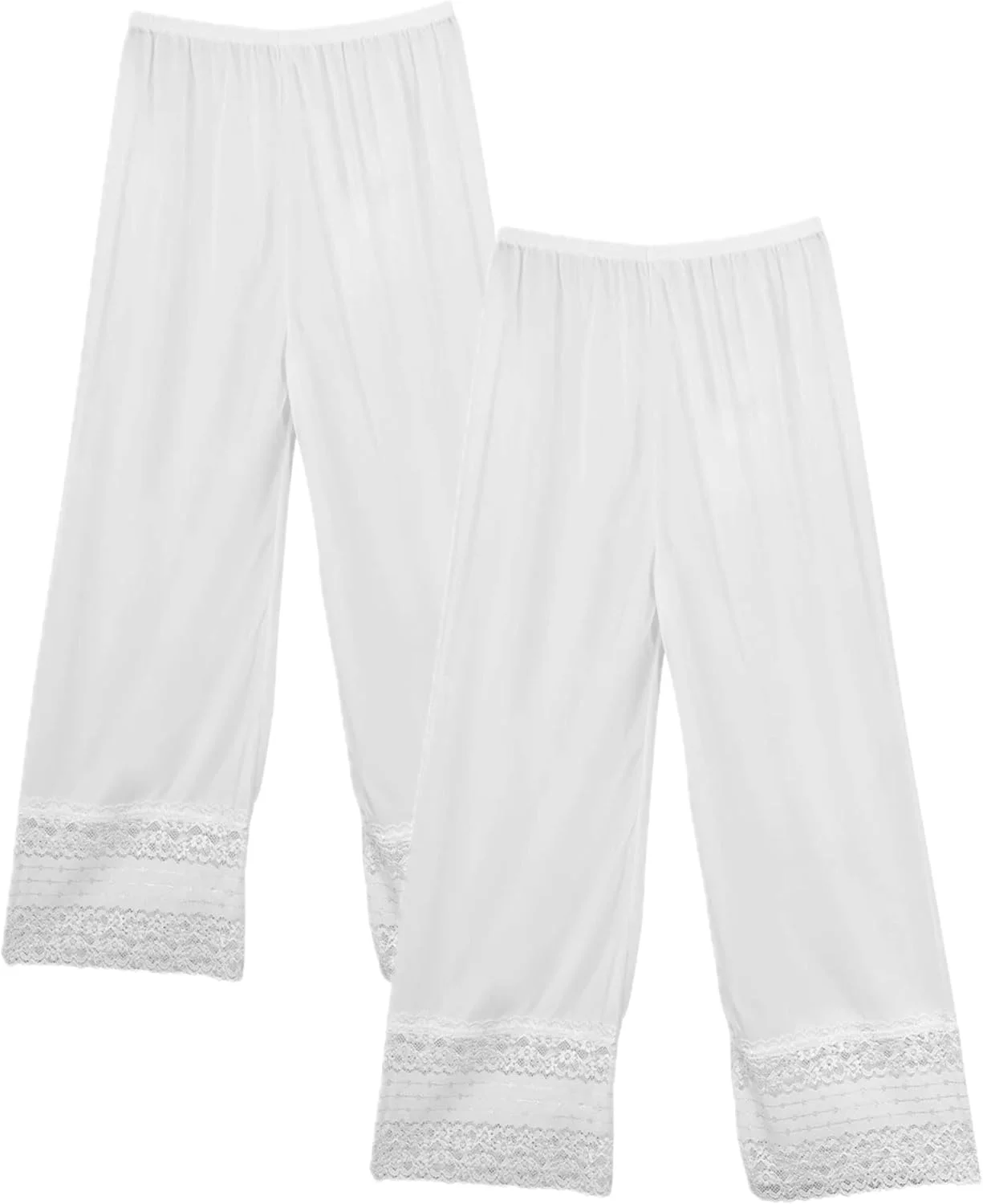 ست 2 عددی شلوار داخلی بلند زنانه با پارچه نرم، توری بزرگ، ابریشم و پلی استر با کمر کشی ست 2 عددی شلوار داخلی بلند زنانه با پارچه نرم، توری بزرگ، ابریشم و پلی استر با کمر کشی