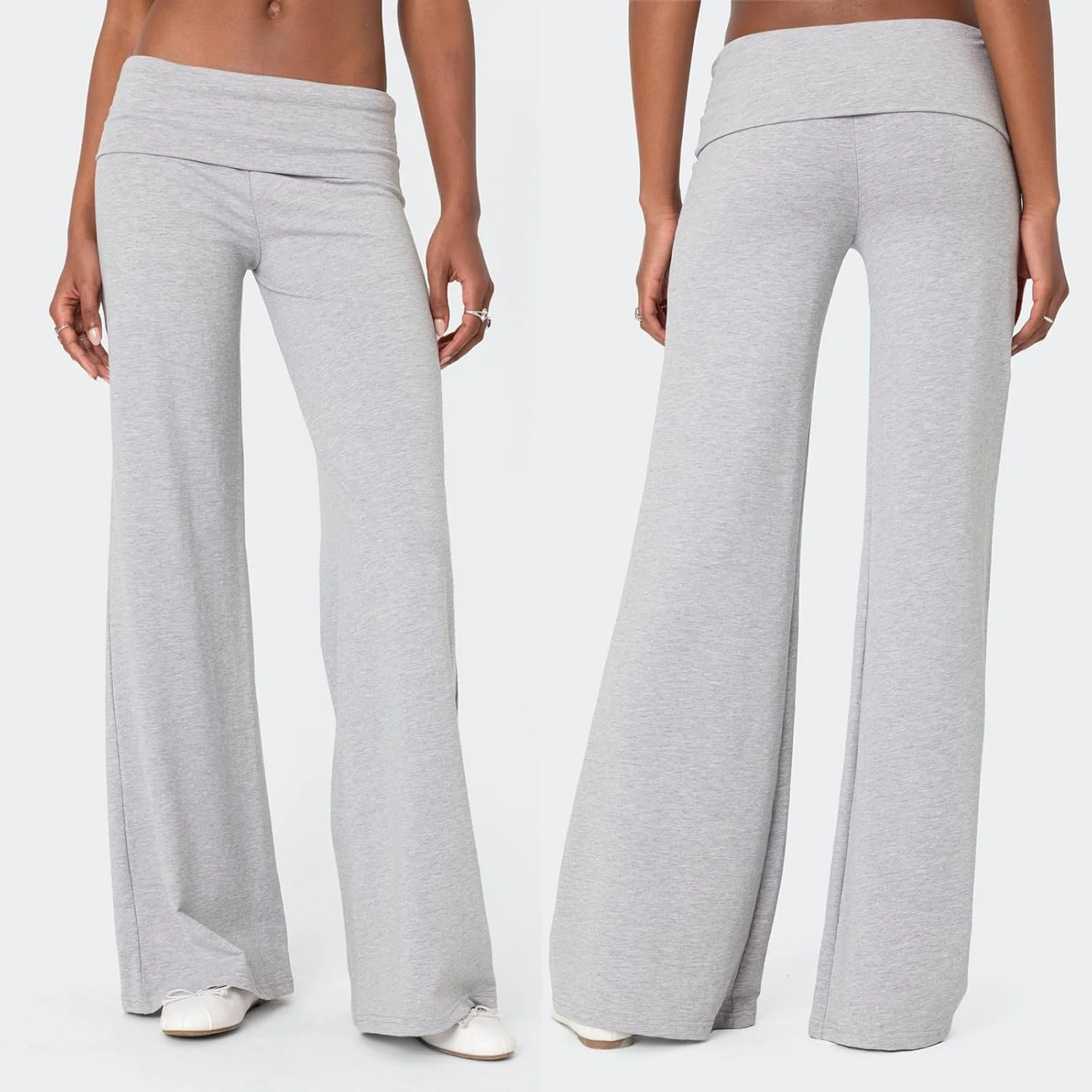 CocMouse لگینگ زنانه Y2k دمپا گشاد، شلوار یوگا تاشو، شلوار ساحلی پاچه گشاد، شلوار بوت کات کمر تاشو، شلوار دمپا گشاد CocMouse لگینگ زنانه Y2k دمپا گشاد، شلوار یوگا تاشو، شلوار ساحلی پاچه گشاد، شلوار بوت کات کمر تاشو، شلوار دمپا گشاد