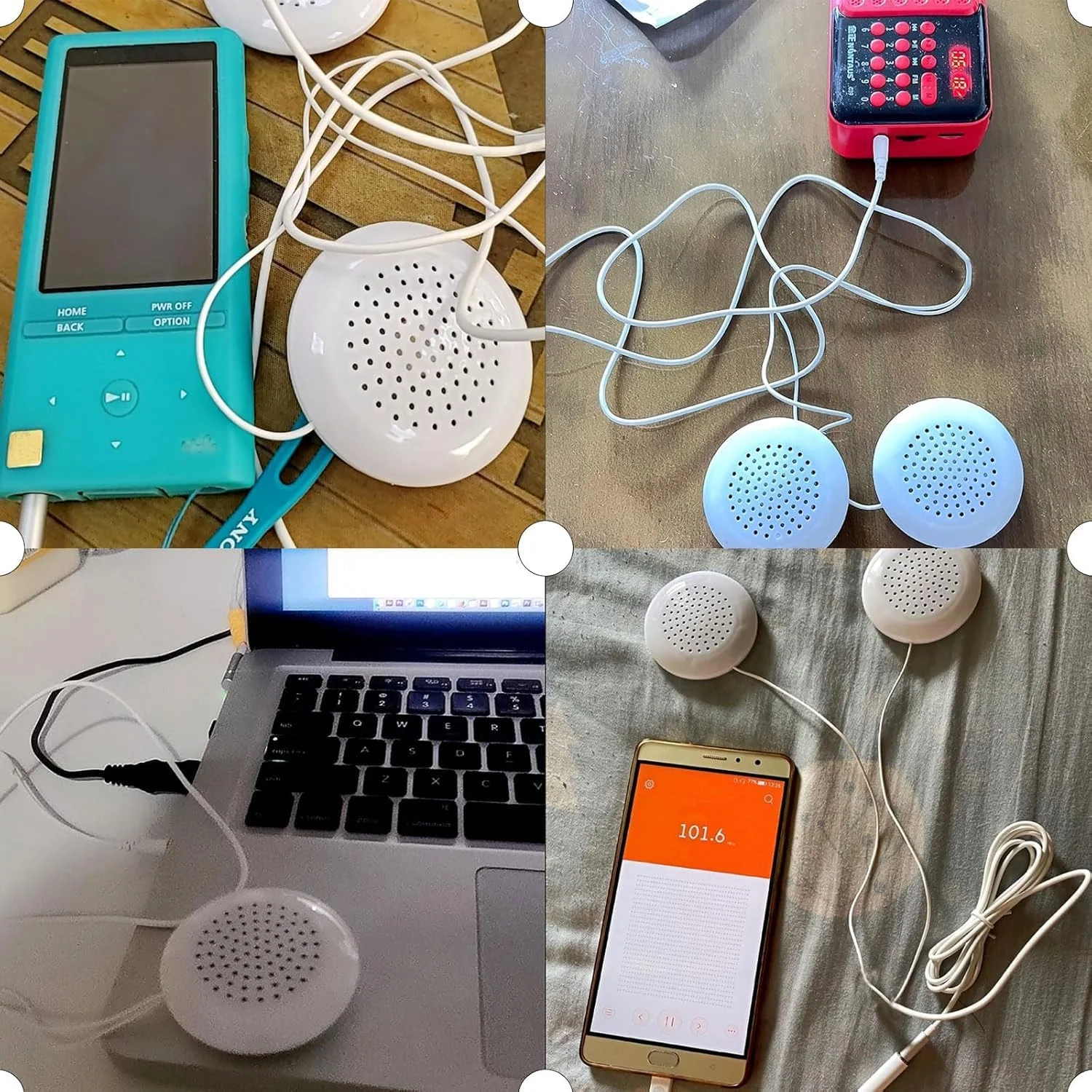 اسپیکر صوتی قابل حمل Flylin، اسپیکر استریو باس مینی 3.5 میلی متری جدید DIY برای تلفن همراه MP3 MP4، پخش کننده سی دی قابل حمل، اسپیکر کنار تختی برای خواب، صدای نرم منحصر به فرد و HD (سفید) اسپیکر صوتی قابل حمل Flylin، اسپیکر استریو باس مینی 3.5 میلی متری جدید DIY برای تلفن همراه MP3 MP4، پخش کننده سی دی قابل حمل، اسپیکر کنار تختی برای خواب، صدای نرم منحصر به فرد و HD (سفید)