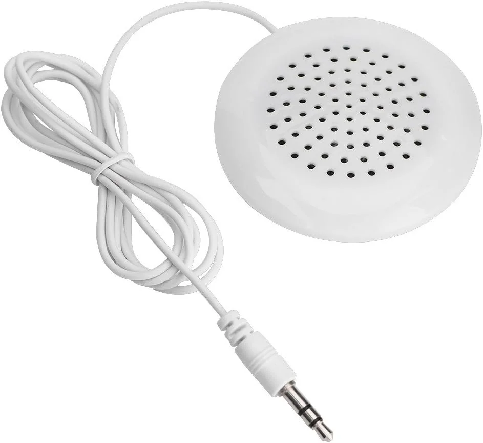 اسپیکر بالشتی قابل حمل سفید HURRISE، اسپیکر استریو کوچک 3.5 میلی متری، اسپیکر خطی تلفن همراه برای تلفن MP3 سی دی قابل حمل