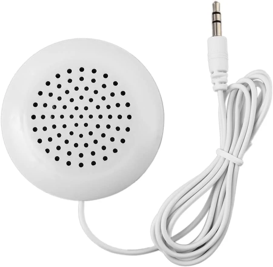 اسپیکر بالشتی FANTIA، اسپیکر استریو مینی قابل حمل 3.5 میلی متری برای iOS، MP3، MP4، اندروید، پخش کننده CD و غیره - سفید
