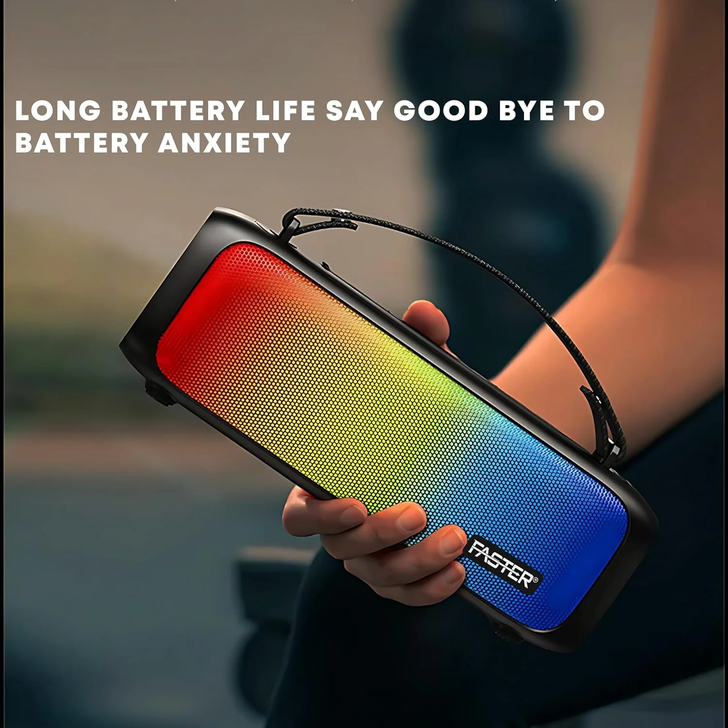 اسپیکر بلوتوثی قابل حمل Faster Echo Go 3 با صدای استریو، بیس عمیق، USB و رادیو FM، اسپیکر HiFi جمع و جور با دسته حمل، 3 ساعت پخش، ایده آل برای مسافرت، خانه، فضای باز و مهمانی ها اسپیکر بلوتوثی قابل حمل Faster Echo Go 3 با صدای استریو، بیس عمیق، USB و رادیو FM، اسپیکر HiFi جمع و جور با دسته حمل، 3 ساعت پخش، ایده آل برای مسافرت، خانه، فضای باز و مهمانی ها