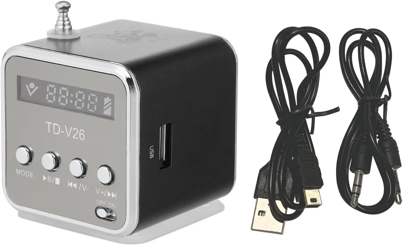 اسپیکر مینی سیمی 3.5 میلیمتری Fawoonu، پخشکننده MP3 قابل حمل، رادیو FM، تقویتکننده موسیقی، پشتیبانی از کارت TF، بلندگوی دیسک U برای DVD، لپتاپ، تلفن همراه اسپیکر مینی سیمی 3.5 میلیمتری Fawoonu، پخشکننده MP3 قابل حمل، رادیو FM، تقویتکننده موسیقی، پشتیبانی از کارت TF، بلندگوی دیسک U برای DVD، لپتاپ، تلفن همراه