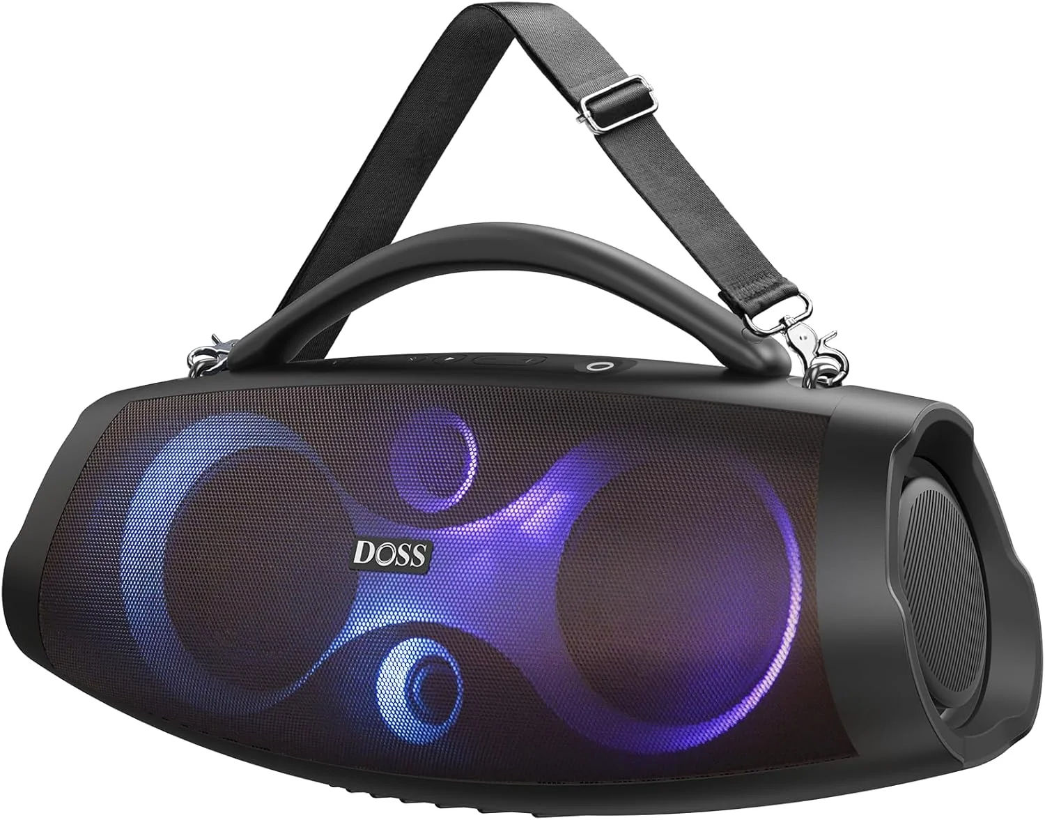 اسپیکر بلوتوثی قابل حمل DOSS Extreme Boom Pro D200، صدای استریو 120 واتی با بیس فوق العاده، 26 ساعت پخش موسیقی