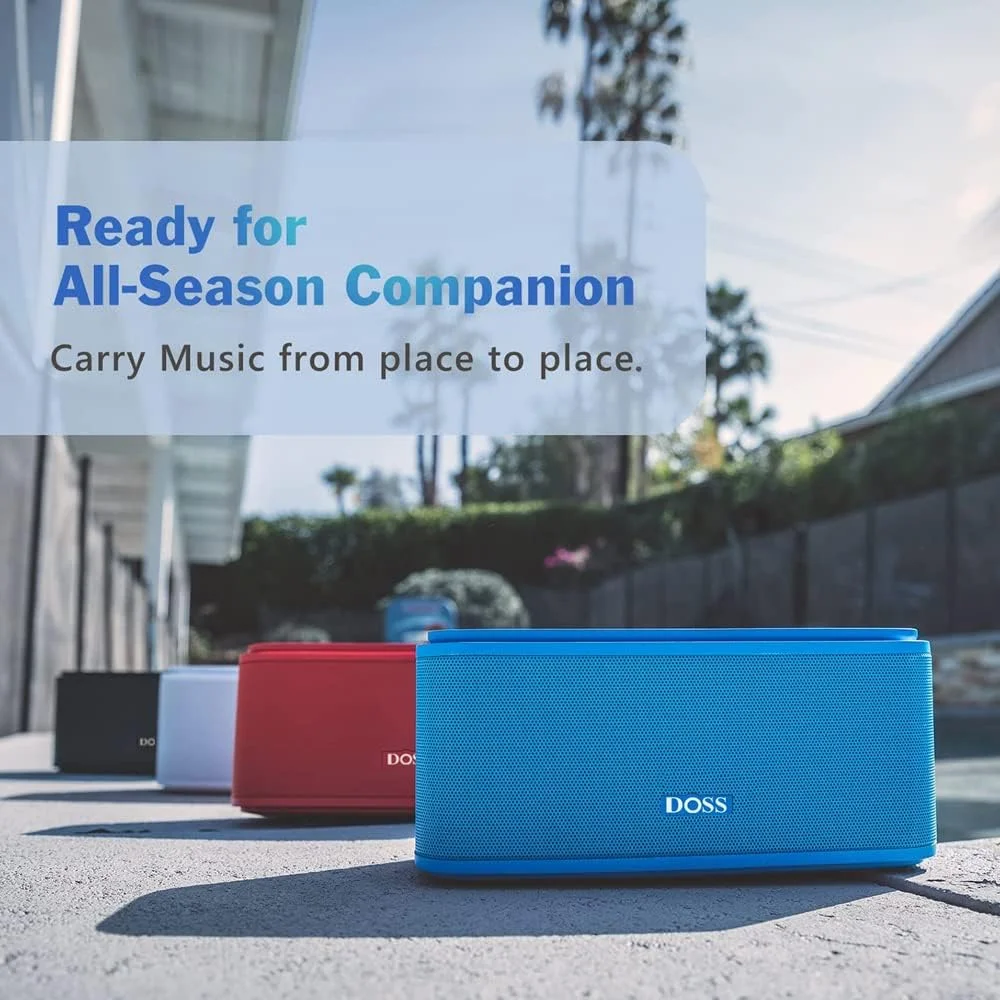 الکترونیک - اسپیکر بلوتوثی قابل حمل SoundBox با کنترل لمسی، بلندگوهای بی سیم استریو باس، دارای میکروفون داخلی برای کامپیوتر و رایانه شخصی (مشکی) الکترونیک - اسپیکر بلوتوثی قابل حمل SoundBox با کنترل لمسی، بلندگوهای بی سیم استریو باس، دارای میکروفون داخلی برای کامپیوتر و رایانه شخصی (مشکی)