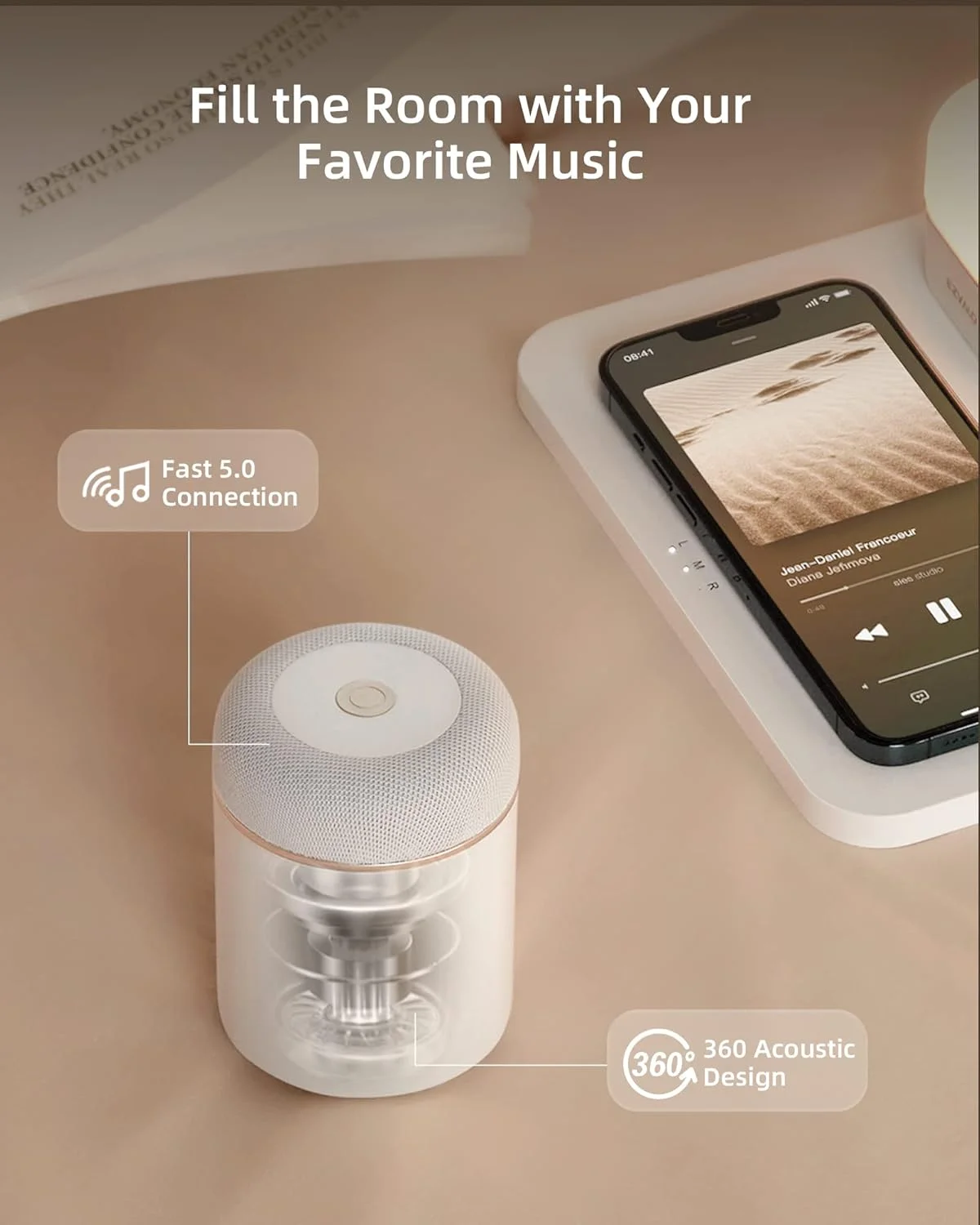 هدیه تولد EZVALO برای زنان، جعبه هدیه آرامش بخش برای زنان با شارژر بی سیم تلفن، چراغ خواب LED، بلندگوی قابل حمل هدیه تولد EZVALO برای زنان، جعبه هدیه آرامش بخش برای زنان با شارژر بی سیم تلفن، چراغ خواب LED، بلندگوی قابل حمل