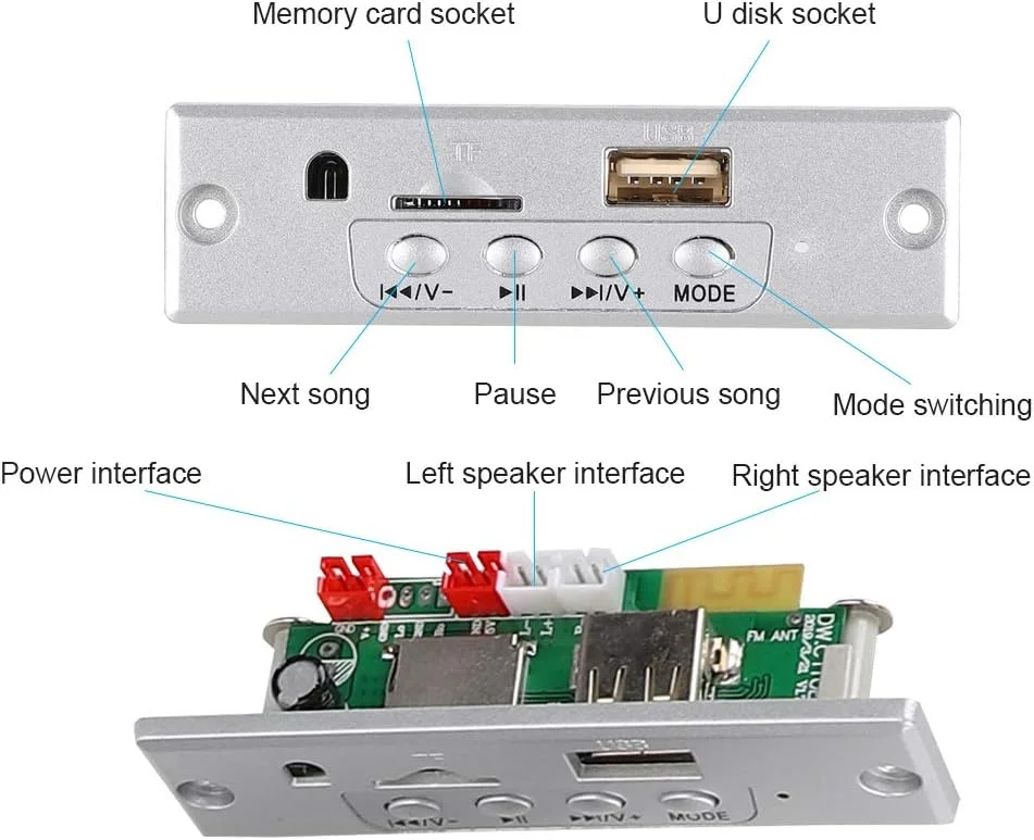 کیت بلندگوی Elprico، کیت DIY بی سیم بلندگوی قابل حمل، بسته موسیقی MP3، صدای استریو، آمپلی فایر 3 وات با کنترل از راه دور (شفاف) کیت بلندگوی Elprico، کیت DIY بی سیم بلندگوی قابل حمل، بسته موسیقی MP3، صدای استریو، آمپلی فایر 3 وات با کنترل از راه دور (شفاف)
