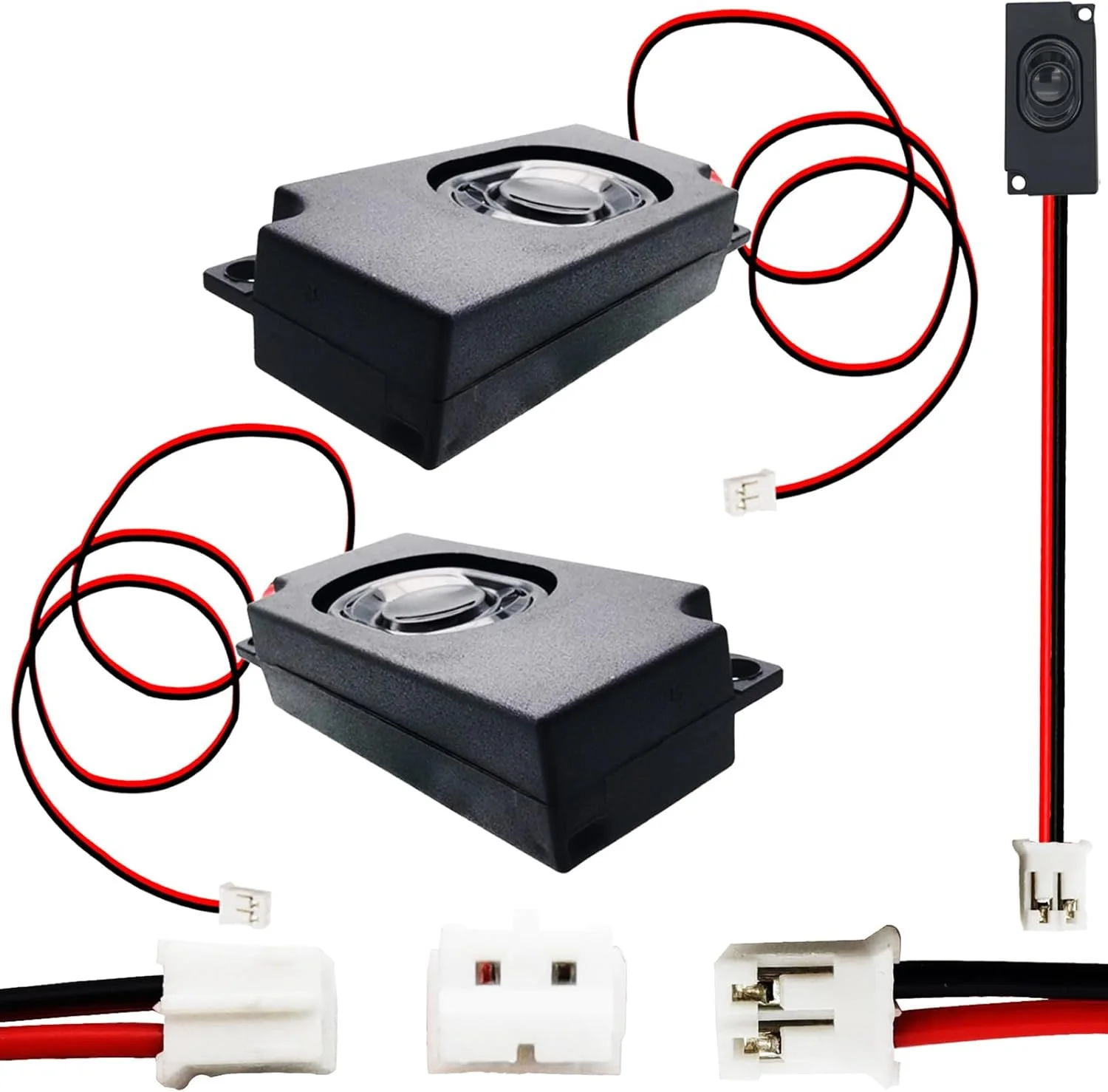 CTRICALVER دو عدد بلندگوی میکرو، 3 وات 8 اهم بلندگوهای کوچک قابل حمل با رابط 2 پین JST-PH2.0 برای انواع پروژه های الکترونیکی کوچک