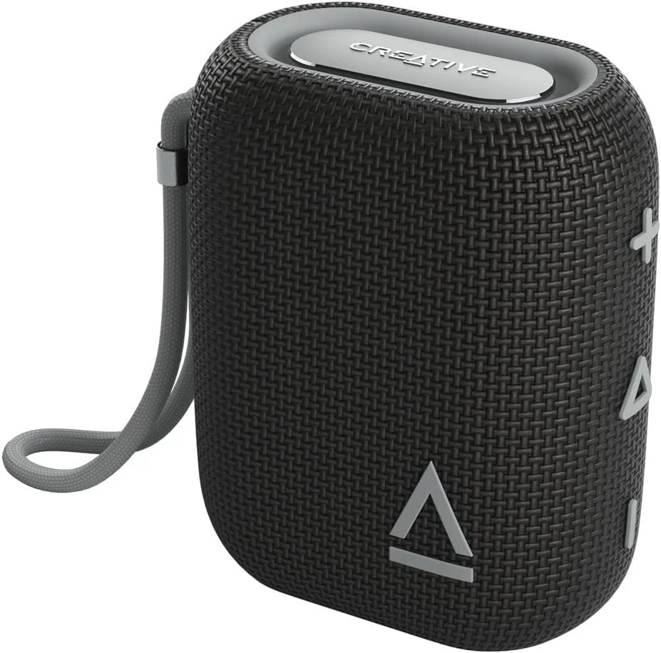 اسپیکر بلوتوثی قابل حمل ضد آب کریتیو MUVO Flex با Auracast، عمر باتری تا 10 ساعت، ضد آب IP67 و عملکرد باس قدرتمند (مشکی)