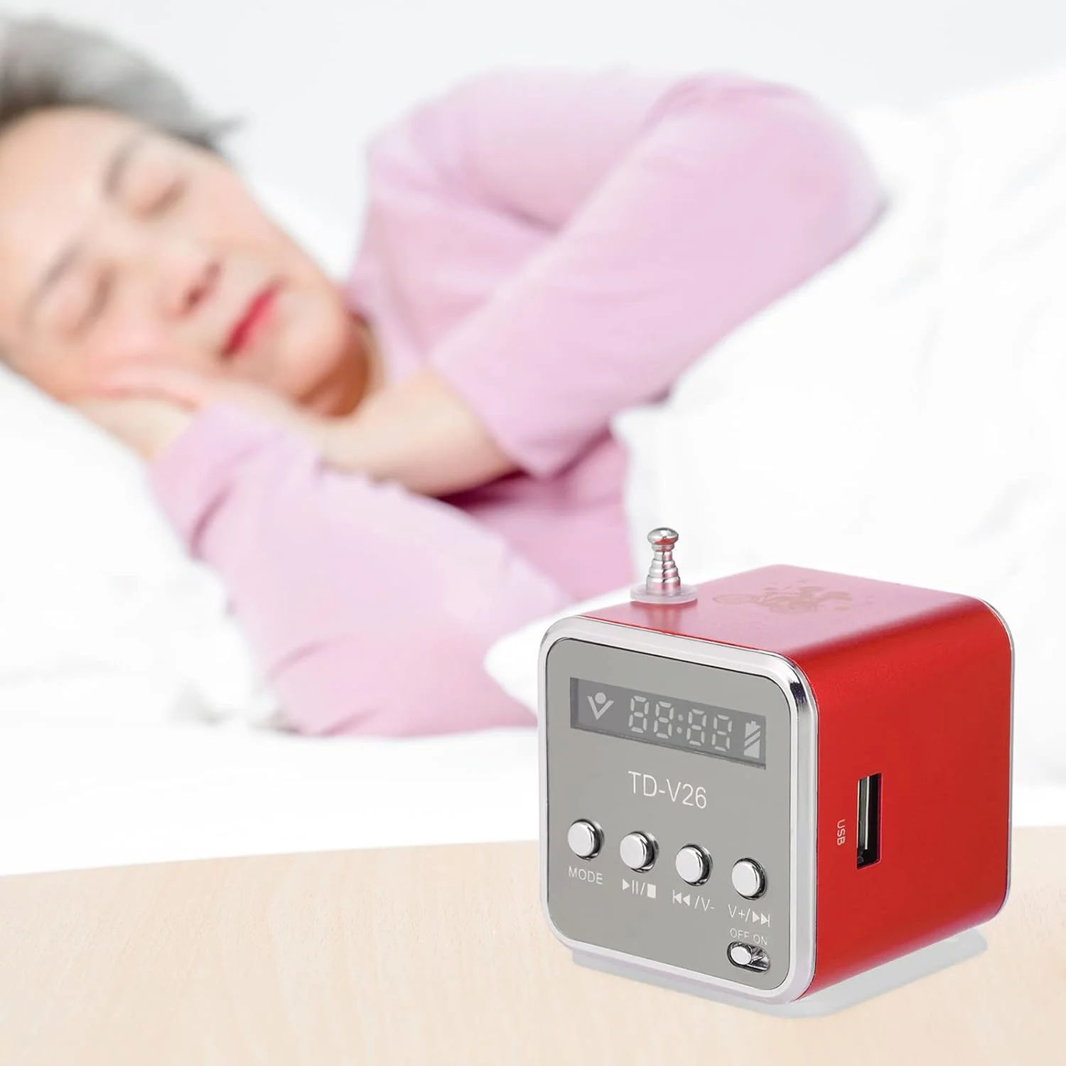 اسپیکر مینی سیمی CLAERE با جک 3.5 میلی‌متری، قابل حمل، پخش کننده MP3، رادیو FM، تقویت کننده صدا، پشتیبانی از کارت TF، درایو فلش USB، بلندگو برای DVD، لپ تاپ و تلفن همراه