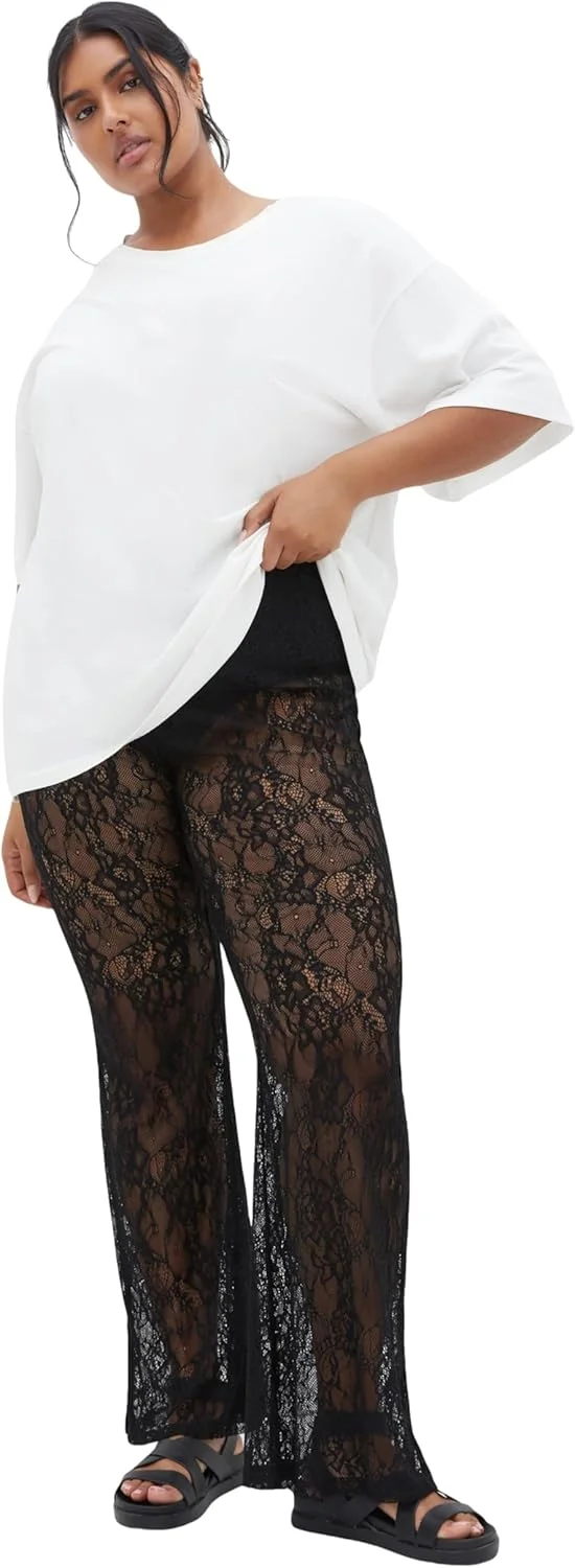 شلوار زنانه سیتی شیک مدل June، مشکی، سایز 20 پلاس