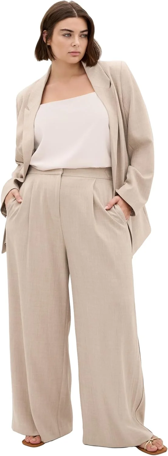 شلوار زنانه شیک شهری - مدل آلانا، لاته، سایز بزرگ 22