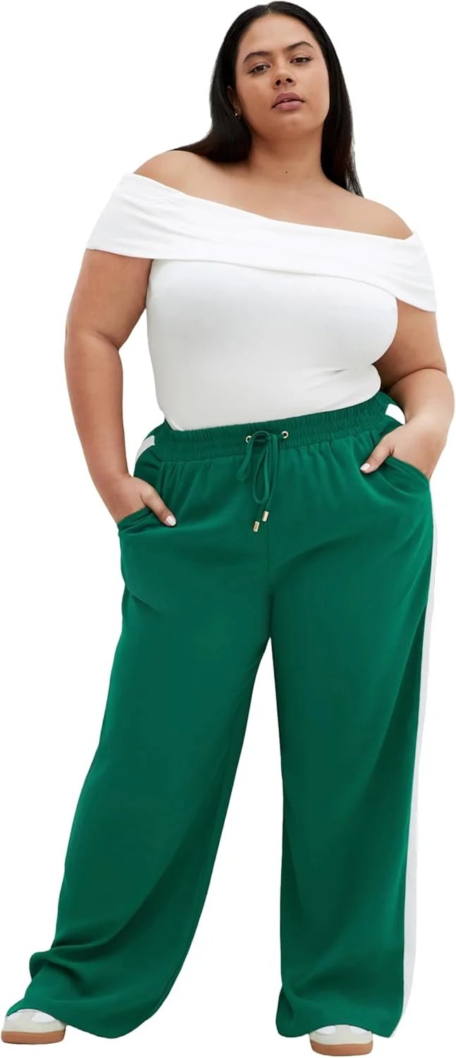 شلوار زنانه سایز بزرگ سیتی شیک مدل Lilia، سبز، سایز 16 پلاس