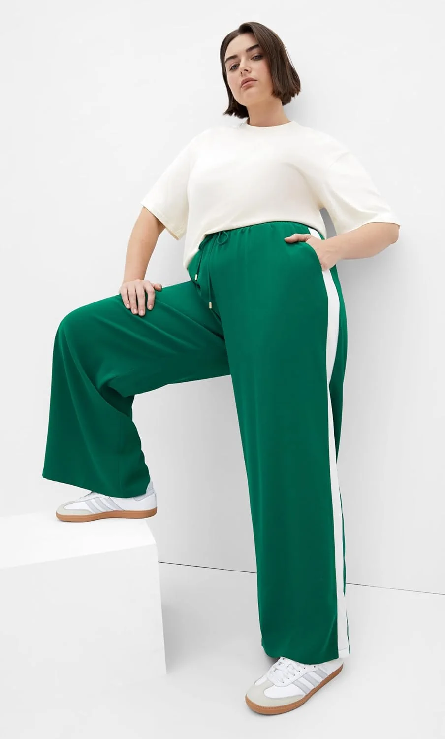 شلوار زنانه سایز بزرگ سیتی شیک مدل Lilia، سبز، سایز 16 پلاس شلوار زنانه سایز بزرگ سیتی شیک مدل Lilia، سبز، سایز 16 پلاس