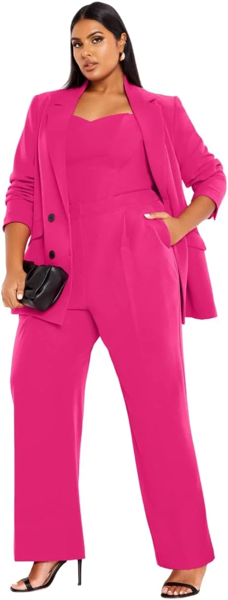 شلوار زنانه الکسیس سیتی شیک، صورتی رژ لبی، فرم آزاد، صورتی رژ لبی، سایز 22