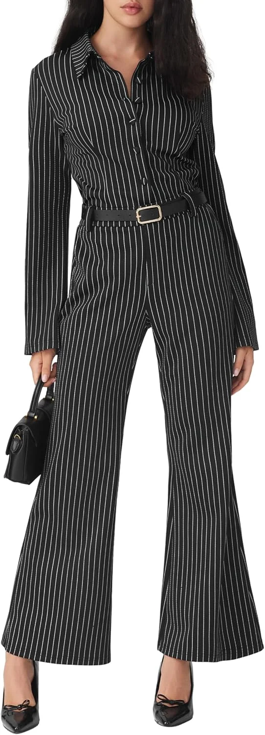 شلوار زنانه راه راه دمپا گشاد Cider با کمر بلند شلوار زنانه راه راه دمپا گشاد Cider با کمر بلند