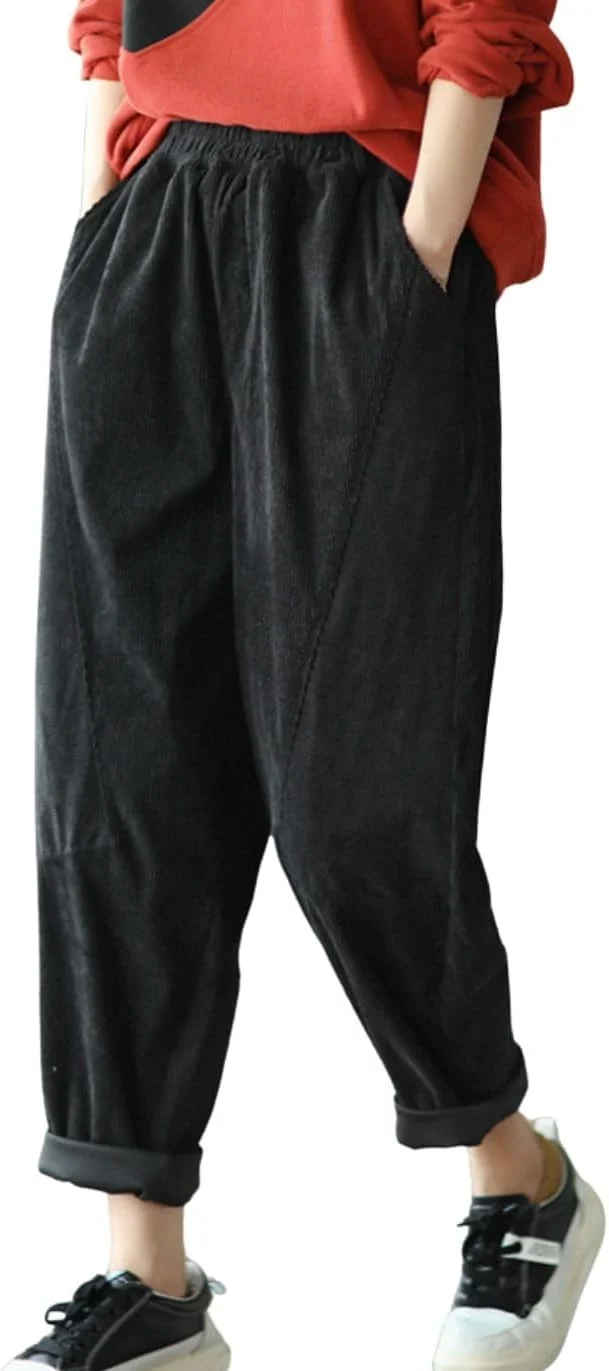 شلوار زنانه پاییزه و زمستانه چویا تو، گشاد، کبریتی، کمر کشی، راسته با جیب، مشکی، XS شلوار زنانه پاییزه و زمستانه چویا تو، گشاد، کبریتی، کمر کشی، راسته با جیب، مشکی، XS