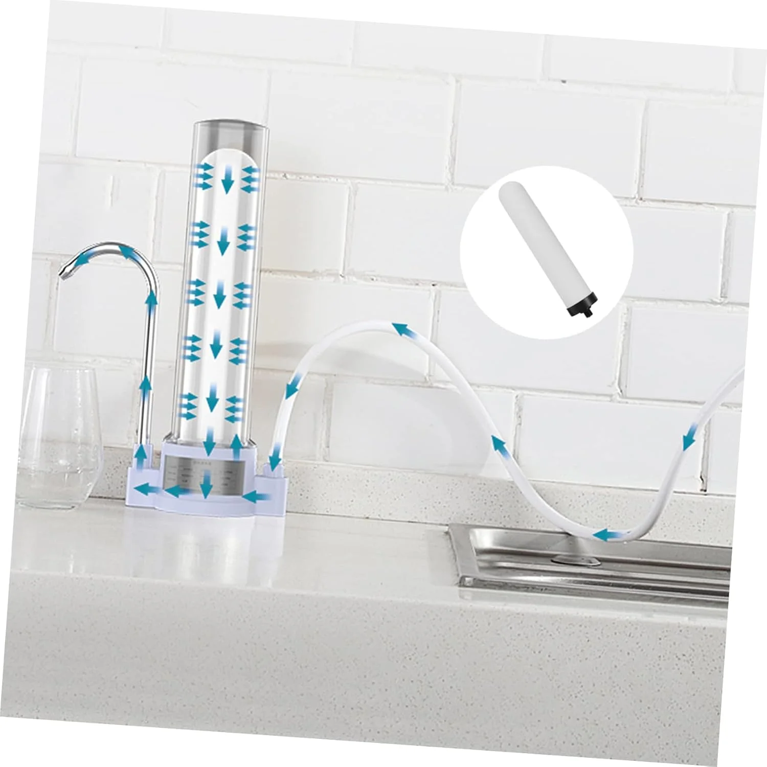 مجموعه تعویض المنت فیلتراسیون آب TERRIFI، راه حل کامل برای خانه و مسافرت، شامل هسته فیلتر RO، سرامیکی و پلاستیکی مجموعه تعویض المنت فیلتراسیون آب TERRIFI، راه حل کامل برای خانه و مسافرت، شامل هسته فیلتر RO، سرامیکی و پلاستیکی