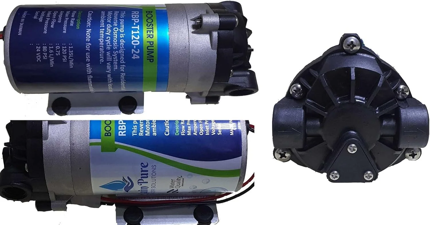 راه حل آب خالص باران، فیلتر آب اسمز معکوس زیر سینک، قطعات و لوازم جانبی تصفیه کننده آب RO (پمپ تقویت کننده RO)