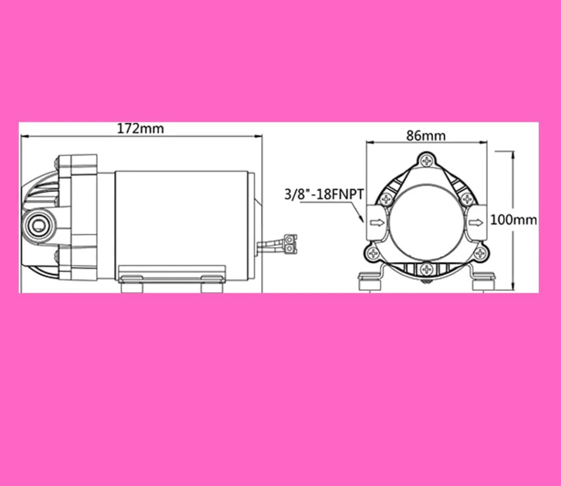 راه حل آب خالص باران، فیلتر آب اسمز معکوس زیر سینک، قطعات و لوازم جانبی تصفیه کننده آب RO (پمپ تقویت کننده RO)