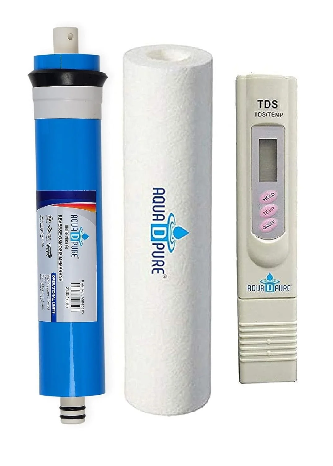 کیت کامل سرویس دستگاه تصفیه آب اسمز معکوس Aquadpure AQUA D PURE به همراه فیلتر کارتریج مسی 4 در 1، مناسب برای انواع دستگاه های تصفیه آب اسمز معکوس کیت کامل سرویس دستگاه تصفیه آب اسمز معکوس Aquadpure AQUA D PURE به همراه فیلتر کارتریج مسی 4 در 1، مناسب برای انواع دستگاه های تصفیه آب اسمز معکوس